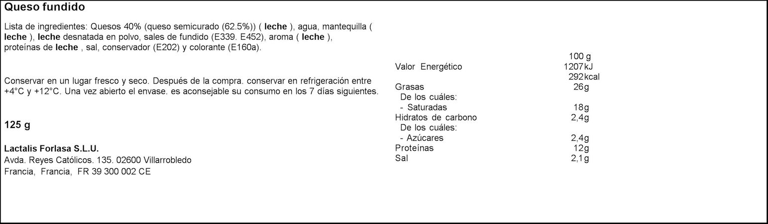 Queso crema semicurado Président 125g