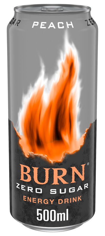 Bebida energética zero Burn 50cl peach