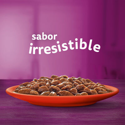 Comida para gato de buey y pollo Whiskas 4x85g