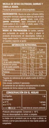 Salteado con setas y gambas Alipende 450g