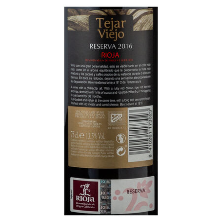 Vino tinto DO Rioja Tejar Viejo reserva