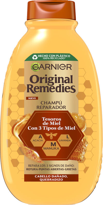 Champ&uacute; reparador Garnier Original Remedies 400ml tesoros de miel
