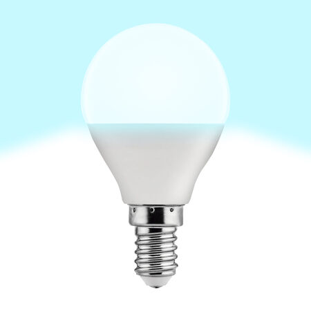 Bombilla Led esférica e14 plástico TM p45 6W fría