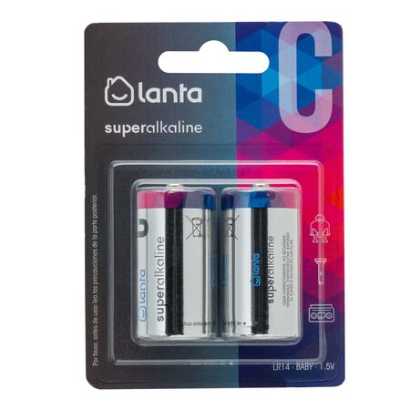 Pila superalcalina Lanta C lR14 2 uds