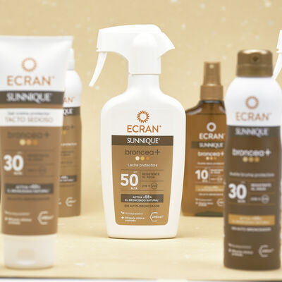Leche solar spray Ecran 270 ml FP50 Broncea+