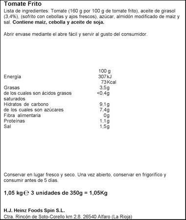 Tomate frito sin gluten Orlando pack-3 con abre facil