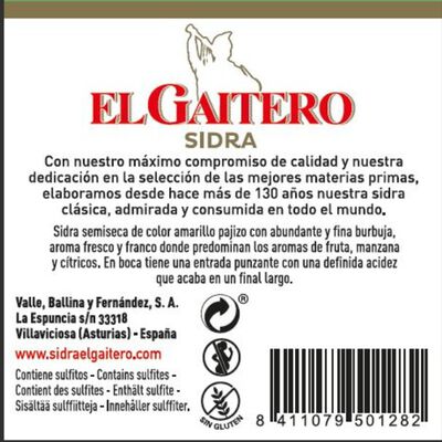 Sidra El Gaitero 75cl