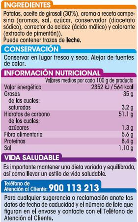 Patatas fritas Alipende 150g campesina