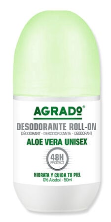 Desodorante En Roll-On 48H Agrado 50 ml Unisex Aloe Vera