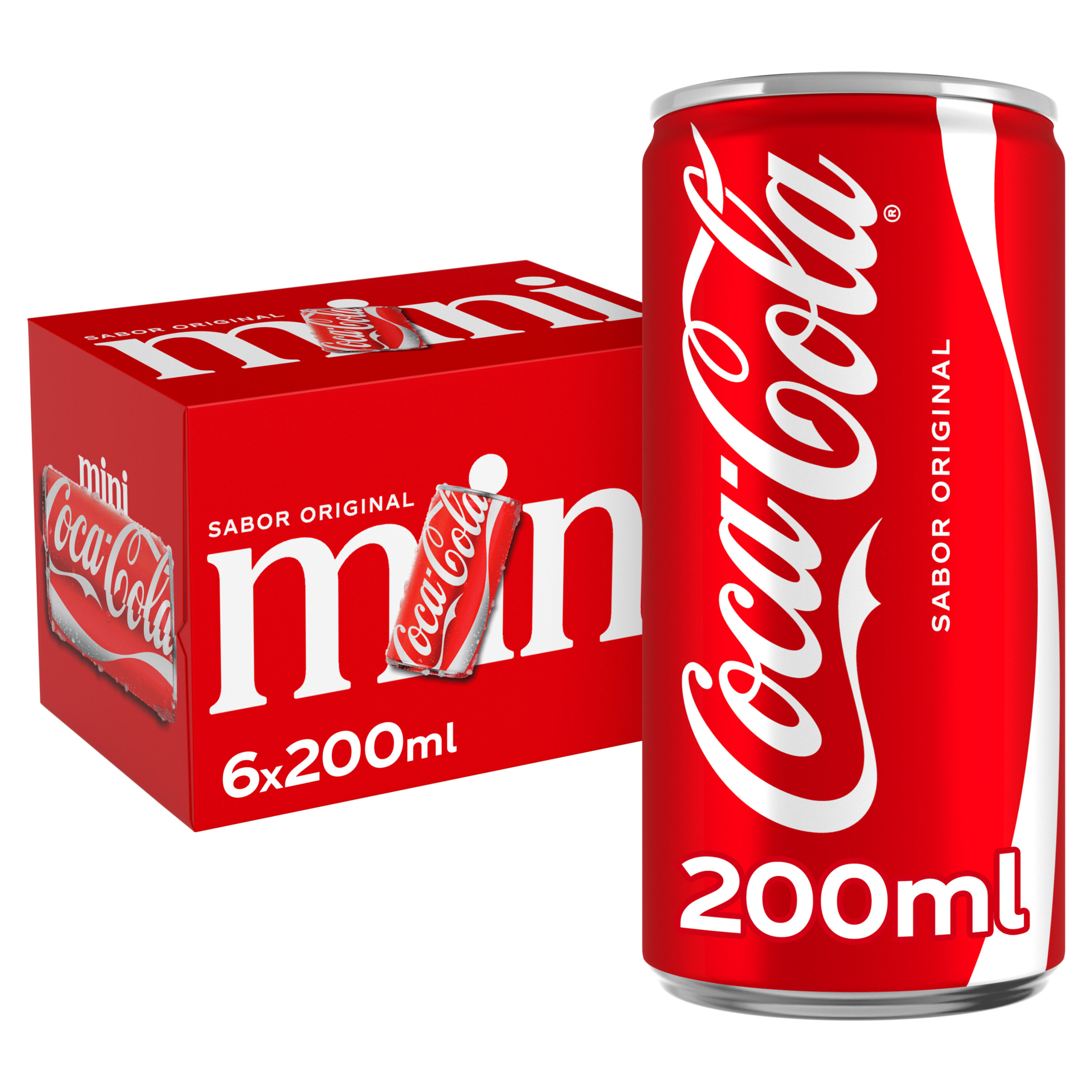 Refresco Coca-Cola Sabor Original mini lata 20cl pack 6