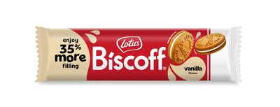 Galletas rellenas de vainilla Biscoff Lotus 110g
