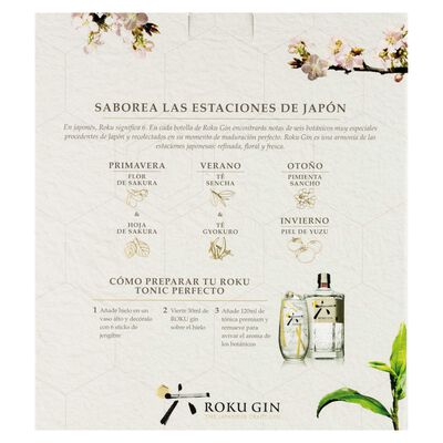 Ginebra Roku 70cl Japón + vaso