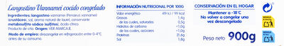 Langostino cocido Antonio y Ricardo 900g 27/36 piezas