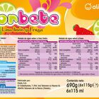 Helado sorbete Alipende lima fresa 6 uds