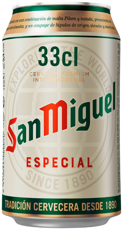 Cerveza rubia San Miguel Especial lata 33cl