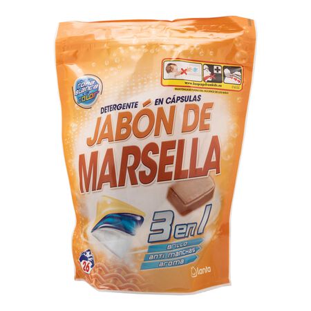 Detergente en cápsula trio Lanta 26 lavados marsella