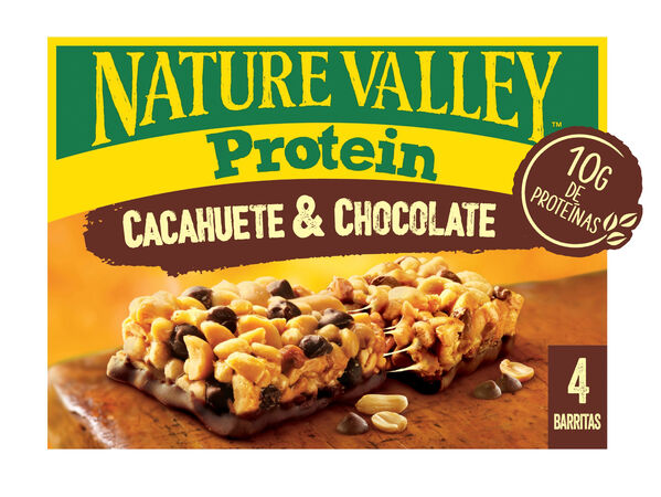 Barrita de proteinas sabor cacahuete y chocolate Nature Valley 160g