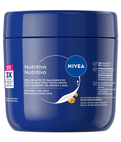 Crema corporal nutritiva piel seca y muy seca Nivea 400ml