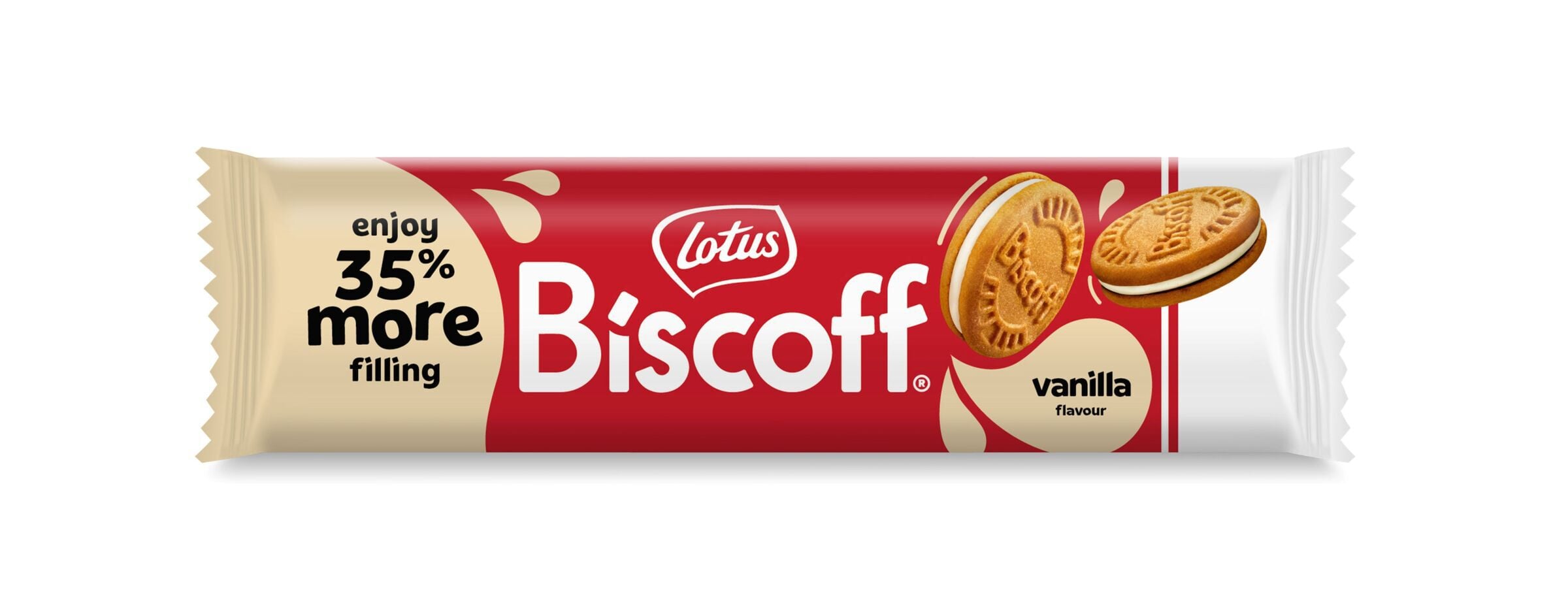 Galletas rellenas de vainilla Biscoff Lotus 110g