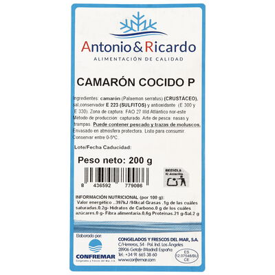 Camarón cocido 200g