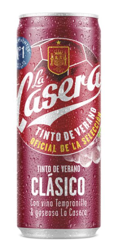 Tinto de verano con gaseosa y vino tempranillo cl&aacute;sico La Casera 33cl