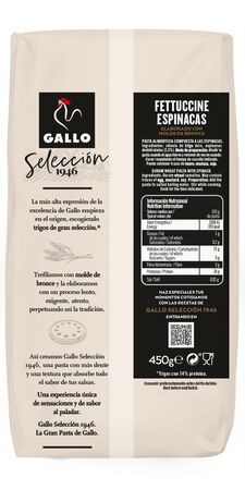 Fettuccine Gallo 450g a las espinacas