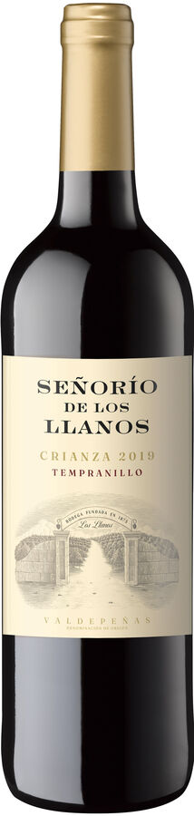 Vino tinto DO Valdepeñas Señorío los Llanos crianza