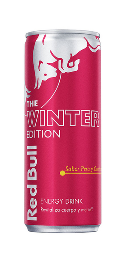 Bebida energética sabor pera y canela Red Bull The Winter Edition 25cl
