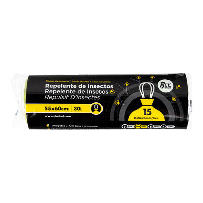Bolsa de basura Plasbel 15 unidades repelente insecticida