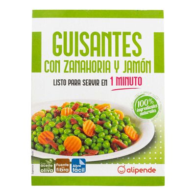 Guisantes con zanahoria y jamon Alipende 300g