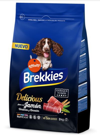 Alimento para perro Brekkies Delicious 3K Jamon