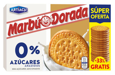 Galleta sin az&uacute;car a&ntilde;adido Marb&uacute; Dorada 300+100gr