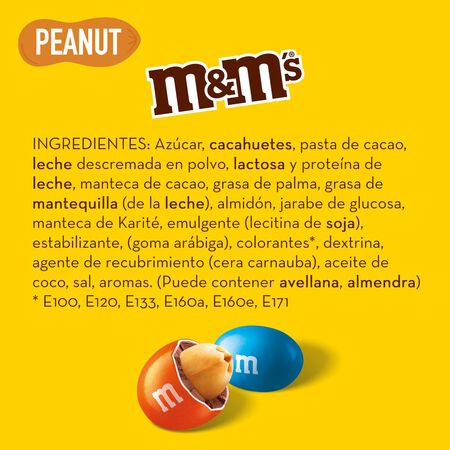 M&m's 220g recubierto de chocolate con leche y rellenos