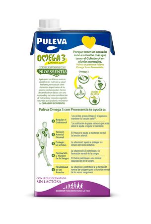 Bebida l&aacute;ctea sin lactosa Puleva 1l omega3