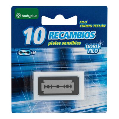 Cuchilla de afeitar Bodyplus 10 uds recambio de doble hoja