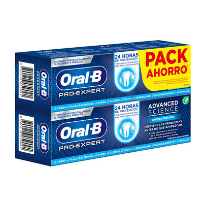 Pack ahorro Oral-B Pro-Expert Advanced Science Limpieza Profunda Pasta Dentífrica 75 ml