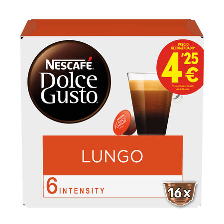 Café nescafé Dolce Gusto Lungo 16 cápsulas intensidad 6