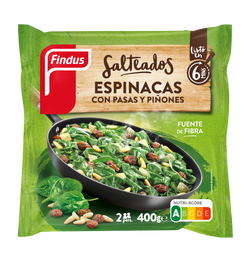 Espinacas Findus 400g con pasas y piñones
