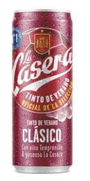 Tinto de verano con gaseosa y vino tempranillo clásico La Casera 33cl