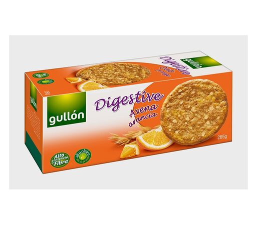 Galleta de avena/naranja y pepitas de chocolate digestive Gullón 265g