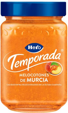 Mermelada melocotones extra de temporada Hero 350g