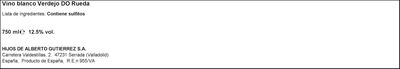 Vino blanco DO Rueda Mayor de Castilla verdejo