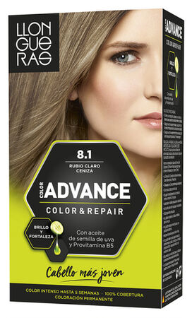 Tinte de cabello Llongueras Color Advance nº 8.1 rubio claro ceniza