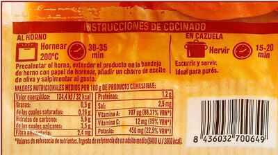 Calabaza troceada al vac&iacute;o 400g