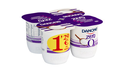 Yogur zero Danone pack 4 natural