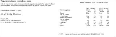 Yogur Danone pack 4 coco