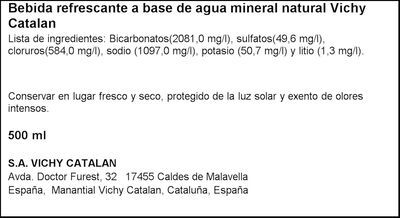 Agua con gas Vichy Catal&aacute;n 0,5L