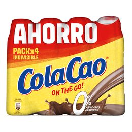 Batido 0% azúcares añadidos Energy Cola Cao Pack 4 4 ud