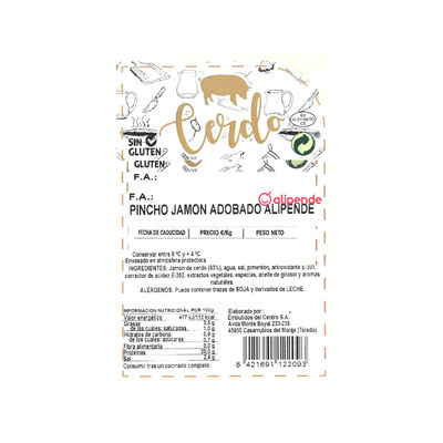 Pincho adobado de jamón de cerdo 75g