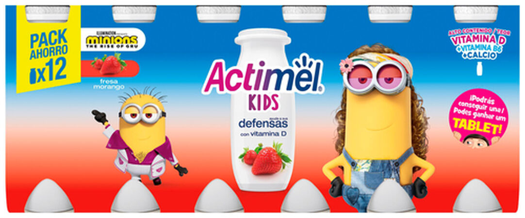 L Casei Actimel Danone pack 12 fresa
